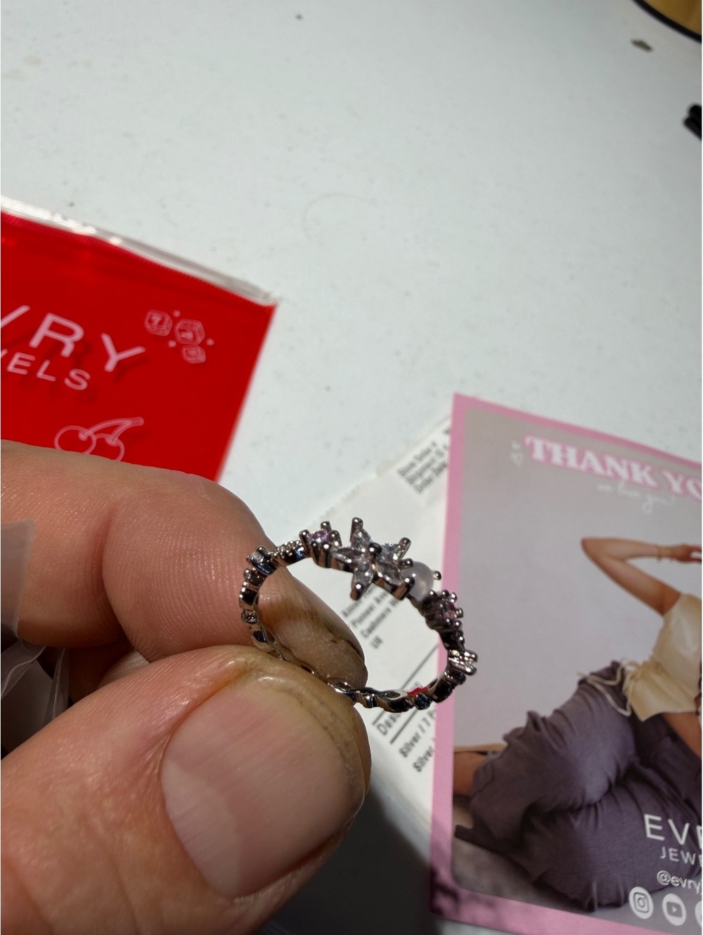 Evry Jewels Silver Tone Star Ring